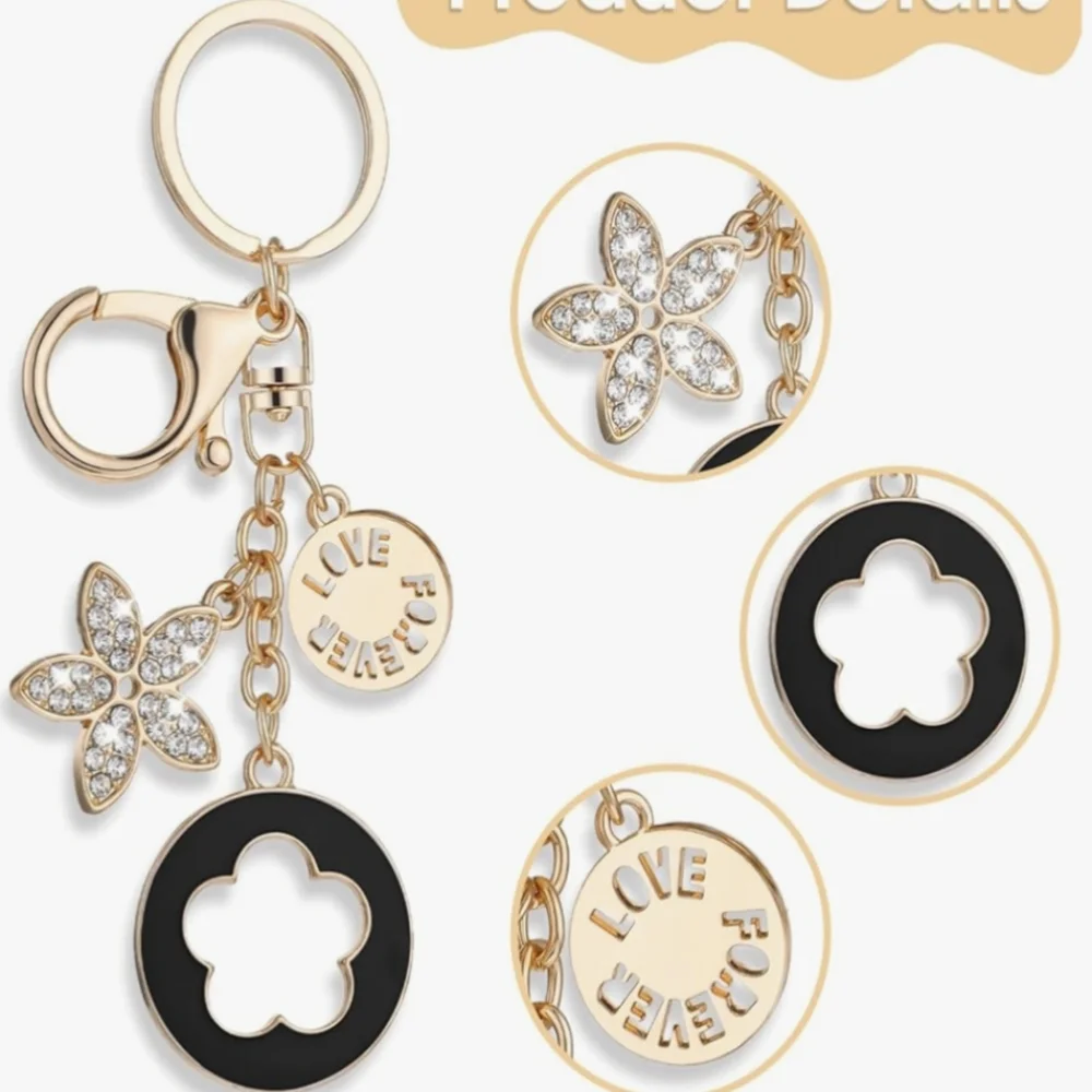 Flower Keychain Charm With Luxury Look
